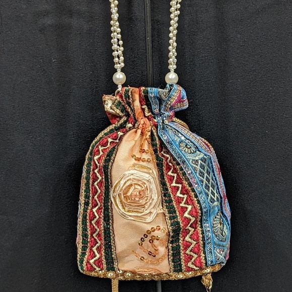 Potli Handcrafted Bag- Bohemian Sling Bag -Cross Body - Picture 5 of 6